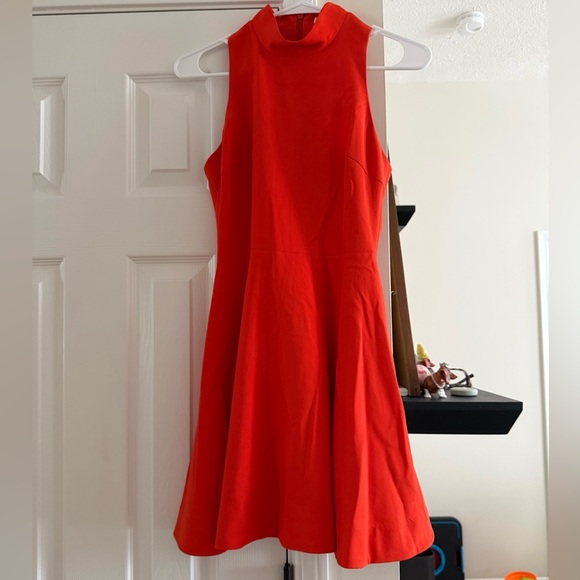 Elizabeth James Orange Mockneck Cocktail Dress - Picture 3 of 6
